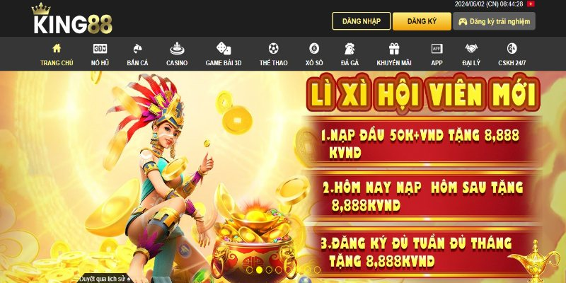 Cách đăng ký king88 bằng máy tính bàn, laptop